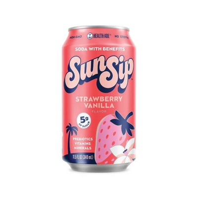 Health-Ade SunSip Strawberry Vanilla Soda with Benefits - 11.5 fl oz Cans