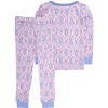RuffleButts Toddler Girls Viscose from Bamboo Ruffle Long Sleeve Pajama Set, Signature Rear Ruffles - 2 of 2