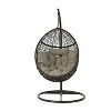 Christopher Knight Home Kylie Outdoor Wicker Hanging Basket Chair with Cushion - 2 of 4
