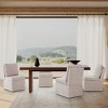 WestinTrends Soho Modern Upholstered Chenille Armless Dining Chairs With Casters (Set of 4) - 2 of 4