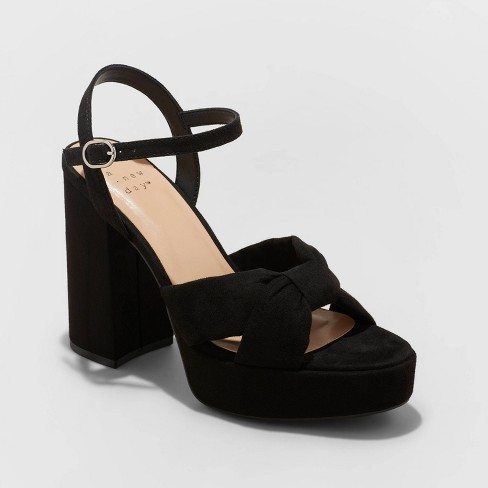 Womens black platform clearance pumps