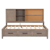 Whisen Twin Size Lounge Daybed with Storage Shelves, Cork Board, USB Ports and 3 Drawers - 4 of 4