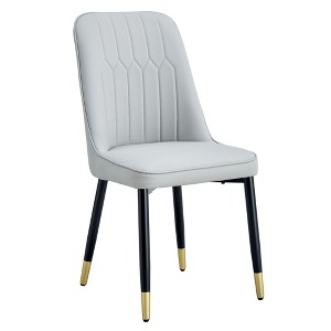 NicBex Dining Chairs Set of 2 Upholstered Chair PU Leather Padded Seat with Metal Legs Design for Kitchen, Living Room, Bedroom - 1 of 4