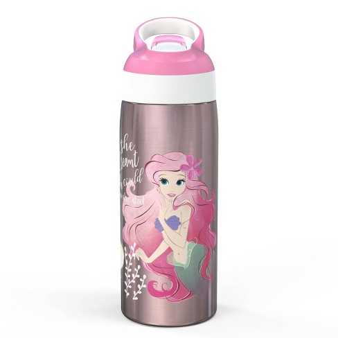 Zak Designs 14oz Recycled Stainless Steel Vacuum Insulated Kids' Water Bottle 'Disney Princess