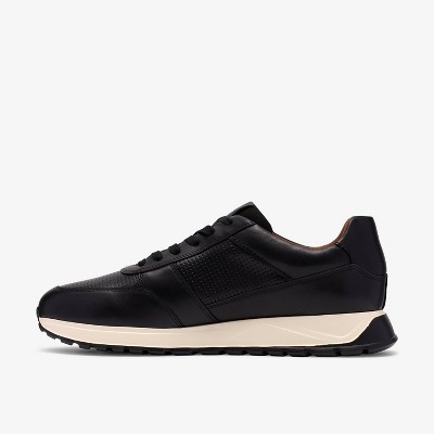 Clarks Mens Radwell Tie Black Leather Shoes 11 Medium — фото 2
