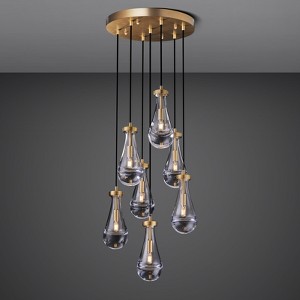 CityFurn 7-Light Modern Cluster Raindrop Pendant Light - 1 of 4