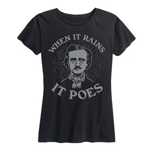 Women's - Instant Message - When It Rains It Poes Short Sleeve Graphic T-Shirt - 1 of 4