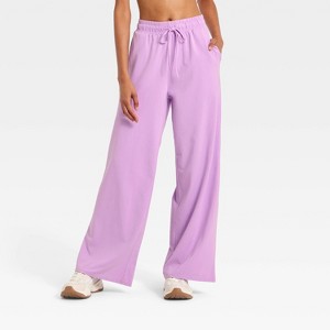 Women's Washed Jersey Wide Leg Pants - JoyLab™ - 1 of 3
