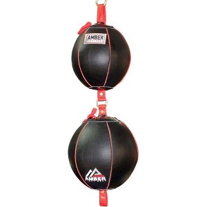 Amber Fight Gear Double Double End Bag, Premium Leather Reflex Training System for Boxing, MMA, Kickboxing – Includes Bungee Cords, S-Hook - 1 of 1