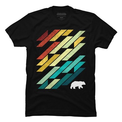 Men's Design By Humans Geometric Nature BEAR By jun_salazar216 T-Shirt