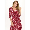 WEST K Women's Georgina Roll-tab Sleeve Faux-Wrap Mini Dress - 3 of 4