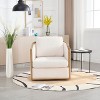 30.12"W Corduroy Upholstered 360 Degree Swivel Barrel Chair, Comfortable Accent Sofa Chair - ModernLuxe - 2 of 4