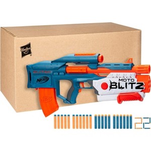 Nerf Elite 2.0 Motoblitz Blaster – 2-in-1 Airblitz and Motorized Modes – Includes 22 Elite Darts and 10-Dart Clip - 1 of 4