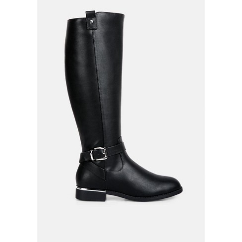 Renny Buckle Strap Embellished Calf Boots Target