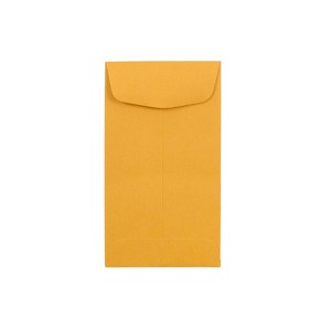 JAM Paper #6 Coin Business Envelopes 3.375 x 6 Brown Kraft Manila 1623992I - 1 of 4