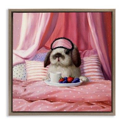 Stupell Industries Bunny with Breakfast In Bed, 25" x 25"