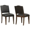 Comfort Pointe Denver Dining Chair Brown: Upholstered Camel Back, Nailhead Trim, Hardwood Frame - 2 of 4