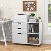 Tangkula 3-Drawer Mobile File Cabinet w/ Open Adjustable Storage Shelf for Home Office - 2 of 4