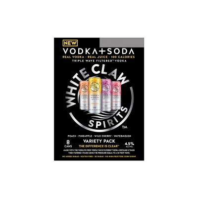 White Claw Spirits Vodka Soda Variety - 8pk/12 fl oz Cans