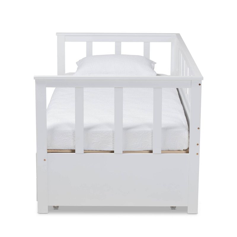Twin to King Kendra Expandable Daybed with Storage Drawers White - Baxton Studio, 6 of 15
