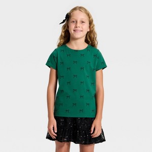 Girls' Short Sleeve Printed T-Shirt - Cat & Jack™ - 1 of 3