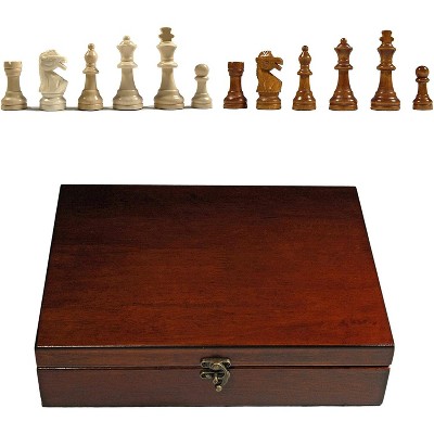 WE Games Weighted English Staunton Wood Chess Pieces in Box, 3.75 Inch King