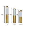 Aukfa Modern 3-Piece White Droplet Shaped Metal Floor Vase Set – Large Glazed Decorative Vases for Home Décor - 3 of 4