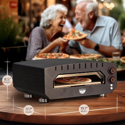 Aspect Living Slice Box Black Electric Outdoor Pizza Oven with Accessories