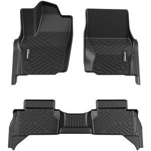 TruAIR All-Weather Floor Mats for 2024 Toyota Tacoma (2 Rows) - Custom Fit TPE Anti-Skid Liners (1-Set, Black) - 1 of 4