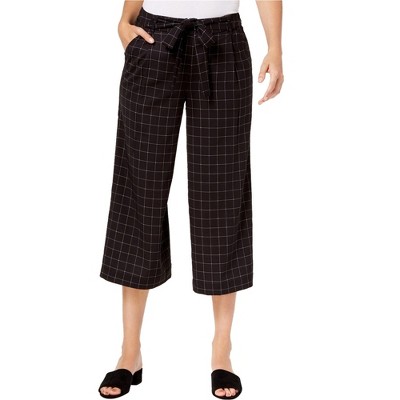 maison Jules Womens Wide Leg Cropped Culotte Pants