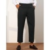 Lars Amadeus Men's Cropped Trouser Solid Color Flat Front Ankle-Length Dress Pants - 2 of 4