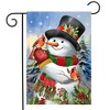 Briarwood Lane Winter Garden Flag 12x18 For Outdoor Winter Friends Snowman For Winter Garden Flag Flags For Outside - 2 of 4