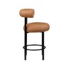 Meridian Furniture,Bordeaux Cognac Vegan Leather Counter Stool, Set of 2 - 3 of 4