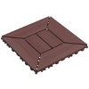 Syemin Carpet Tiles 44 Pieces Balcony Deck Tiles, DIY Interlocking Deck Floor Tiles for Poolside Balcony, Backyard, Brown, 12"*12"*0.8" - 2 of 4