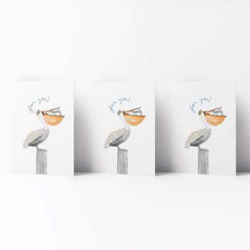 Birthday Greeting Card Pack (3ct) "For You Pelican" by Ramus & Co