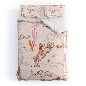Deny Designs Newburyboutique Equestrian Cowgirl Western Queen/Full Duvet and Sham Set (2-3pc Set) - 1 of 4