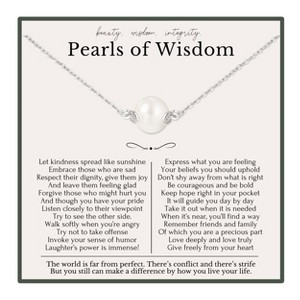 HOPE LOVE SHINE Graduation Necklace for Her – Pearls of Wisdom Gift for Daughter or Young Woman - 1 of 1