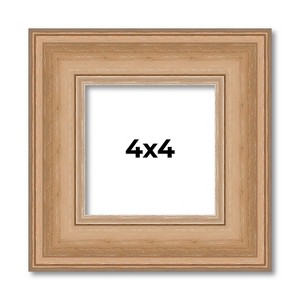 PosterPalooza | Square Weathered Yellow Picture Frame - UV Acrylic, Foam Board Backing, Hanging Hardware - 1 of 4