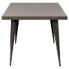 Austin 32" Industrial Dining Table Antique Metal Finish - LumiSource - 3 of 4