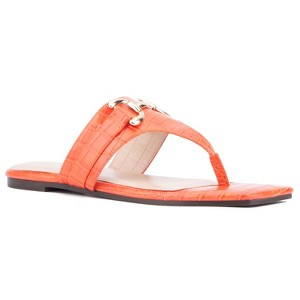 Fashion To Figure Women's Saralyn Flat Sandal - Wide Width - 1 of 4