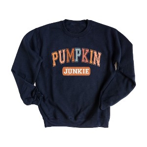 Simply Sage Market Women's Graphic Sweatshirt Varsity Pumpkin Junkie - 1 of 4
