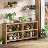 Hommoo Industrial Long Console Table with 3 Tiers Storage - 3 of 4
