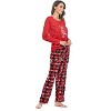 Casual Nights Women's Jersey Knit Long-Sleeve Top and Mircro Fleece Bottom Pajama Set - 2 of 4