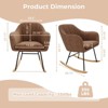 Rocking Chair Nursery, Teddy Baby Nursery Rocking Chairs, Glider Chair with Armrests and Upholstered Pad - 2 of 4