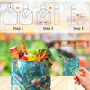 Reusable Grocery Bags, 6 Pack 50Lbs Foldable Fashion Washable Shopping - 3 of 4