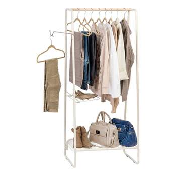 Iris 5 Panel Free Standing Metal Garment Rack White : Target