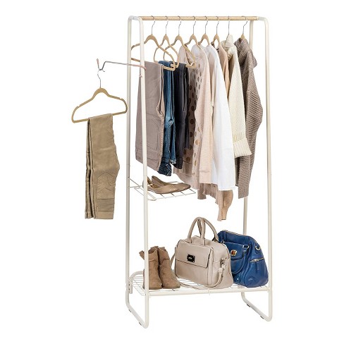 Iris Usa Clothes Rack With 1 Metal Shelf, Freestanding Clothing Racks ...