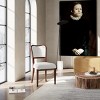 Set of 2 Traditional Upholstered Dining Chairs with Solid Wood Frame, Elegant Armless Chairs for Dining Room or Living Spaces-Panipeachy - 2 of 4