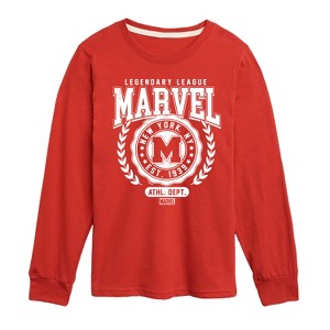 Boys' - Marvel - Avengers Collegiate Long Sleeve Graphic T-Shirt - 1 of 3