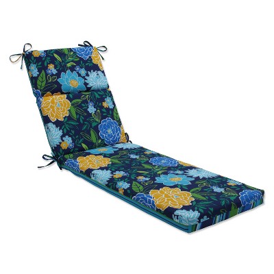 Photo 1 of 72.5 x 21 Outdoor/Indoor Chaise Lounge Cushion Spring Bling Blue/Sea Island Stripe Blue - Pillow Perfect